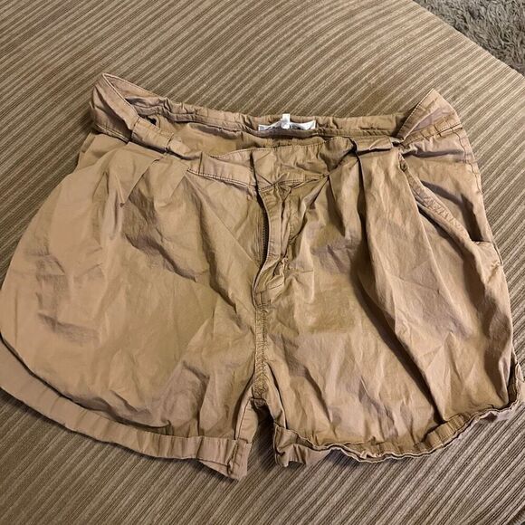 Frame tan tie up rolled short size 2 - Picture 1 of 9